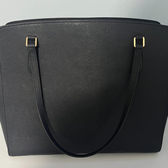 Tory Burch Emerson Tote - Navy Blue w/ Gold Hardware - Picture 4 of 7